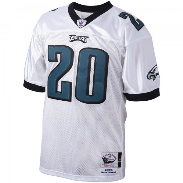 Men's Philadelphia Eagles 2004 Brian Dawkins Mitchell & Ness White Throwback Retired Player Jersey