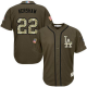 Los Angeles Dodgers #22 Clayton Kershaw Green Salute to Service Stitched MLB Jersey