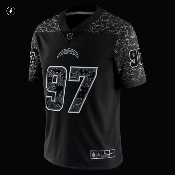 Men's Los Angeles Chargers Joey Bosa Nike Black RFLCTV Limited Jersey