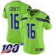 Women's Seattle Seahawks #16 Tyler Lockett GreenStitched NFL Limited Rush 100th Season Jersey