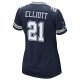 Women's Dallas Cowboys Ezekiel Elliott Nike Navy Game Team Jersey