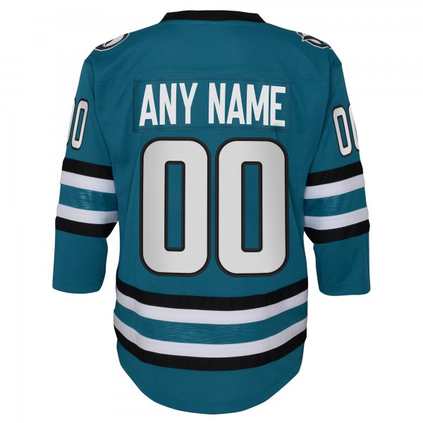 Youth San Jose Sharks Teal Premier Custom Jersey