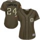 Detroit Tigers #24 Miguel Cabrera Green Salute to Service Women's Stitched MLB Jersey