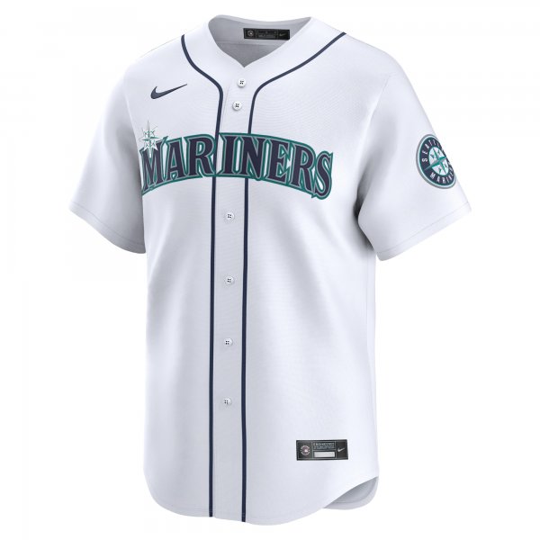 Men's Seattle Mariners George Kirby Nike White Home Limited Player Jersey