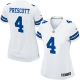 Nike Dallas Cowboys #4 Dak Prescott White Women's Stitched NFL Elite Jersey