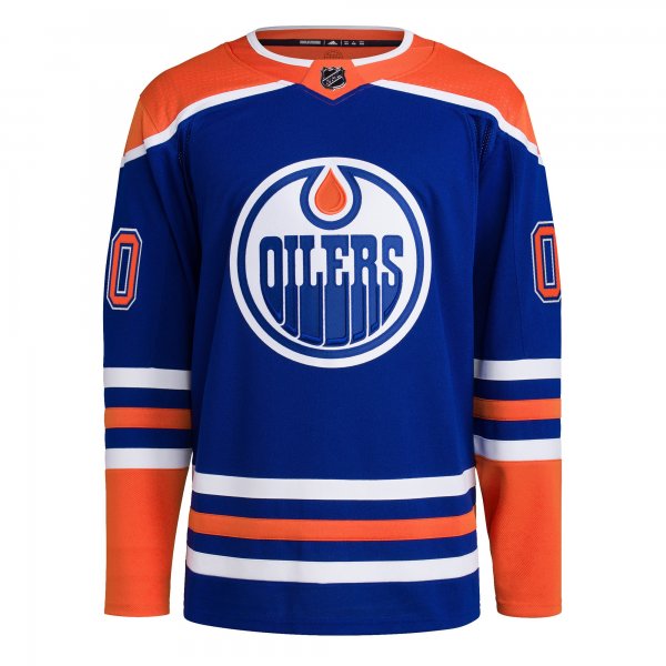 Men's Edmonton Oilers  adidas Royal Home  Primegreen Custom Jersey