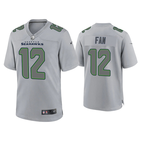 Men's Seattle Seahawks 12th Fan Gray Atmosphere Fashion Game Jersey