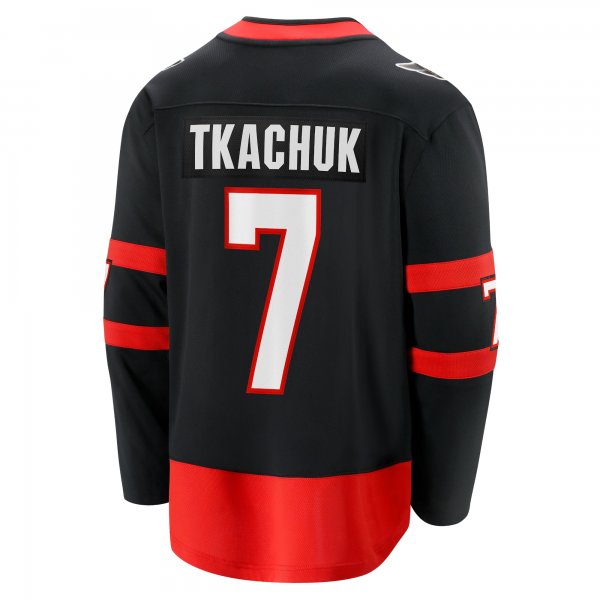 Men's Ottawa Senators Brady Tkachuk Fanatics Black Alternate Premier Breakaway Player Jersey