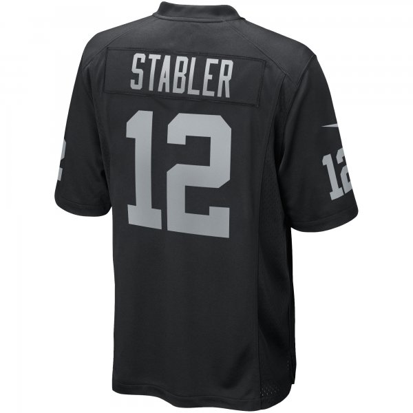 Men's Las Vegas Raiders Ken Stabler Nike Black Game Retired Player Jersey