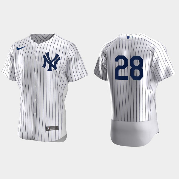 Men's New York Yankees #28 Josh Donaldson Home Flex Base MLB Jersey - White