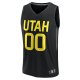 Men's Utah Jazz  Fanatics Black  Fast Break Custom Replica Jersey - Statement Edition