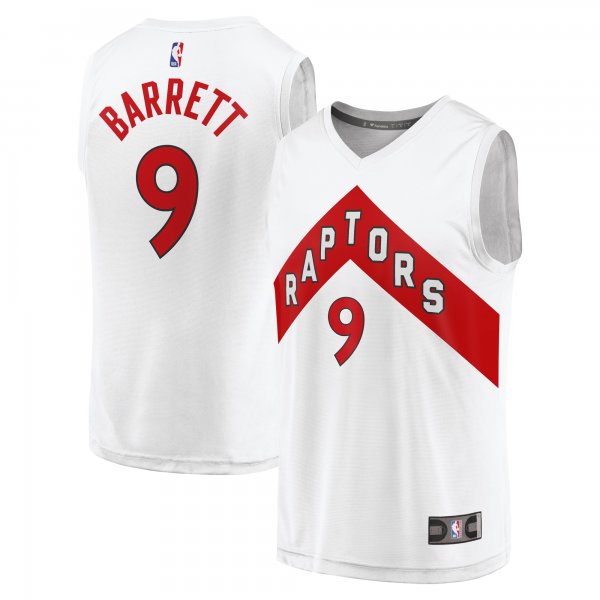 Youth Toronto Raptors RJ Barrett Fanatics White Fast Break Player Jersey - Association Edition