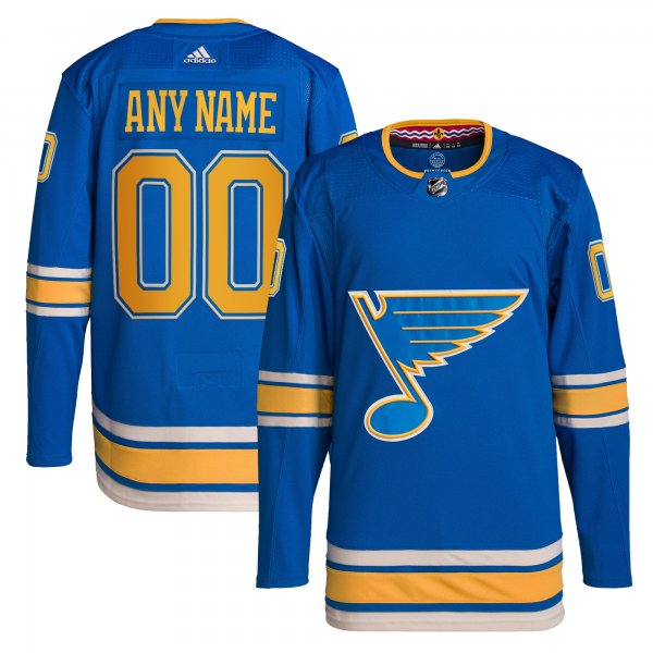 Men's St. Louis Blues  adidas Blue Alternate  Primegreen Custom Jersey