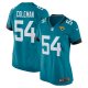 Women's Jacksonville Jaguars DJ Coleman Nike  Teal  Game Jersey