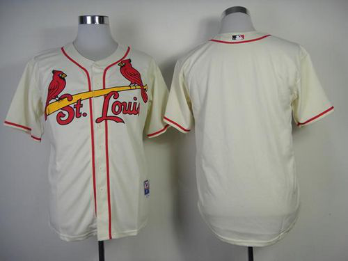 St. Louis Cardinals Blank Cream Cool Base Stitched MLB Jersey