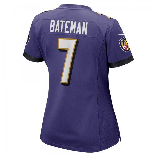 Women's Baltimore Ravens Rashod Bateman Nike Purple Game Jersey