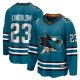 Men's San Jose Sharks Oskar Lindblom Fanatics Teal Home Breakaway Jersey