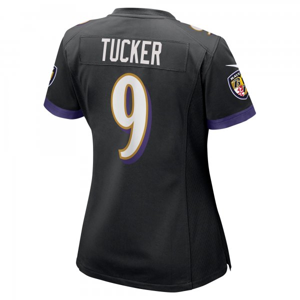 Women's Baltimore Ravens Justin Tucker Nike Black Game Jersey