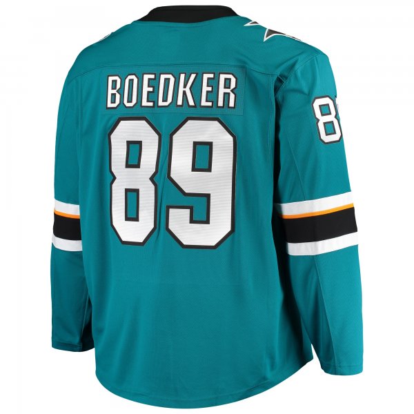 Men's San Jose Sharks Mikkel Boedker Fanatics Teal Breakaway Home Player Jersey