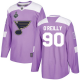 St. Louis Blues #90 Ryan O'Reilly Purple Fights Cancer Stanley Cup Final Bound Stitched Adidas NHL Jersey