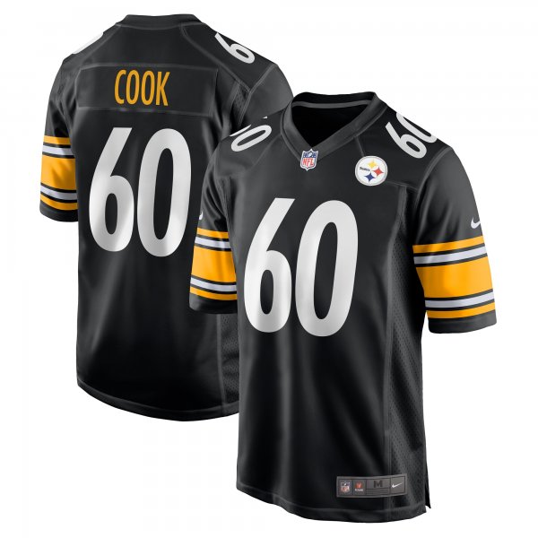 Men's Pittsburgh Steelers Dylan Cook Nike  Black  Game Jersey