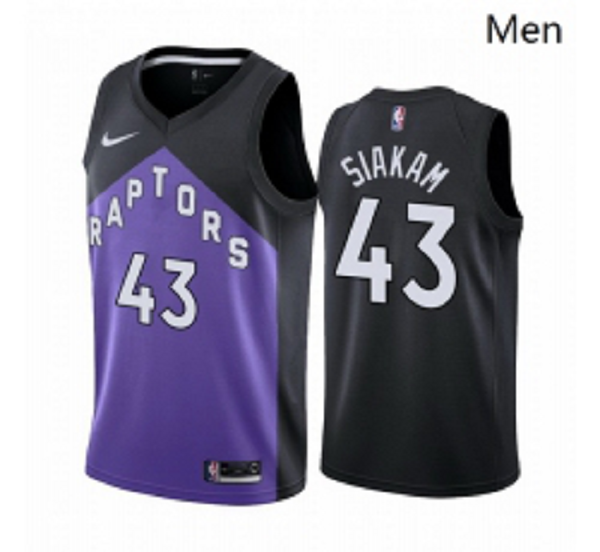 Men Toronto Raptors 43 Pascal Siakam Purple NBA Swingman 2020 21 Earned Edition Jersey