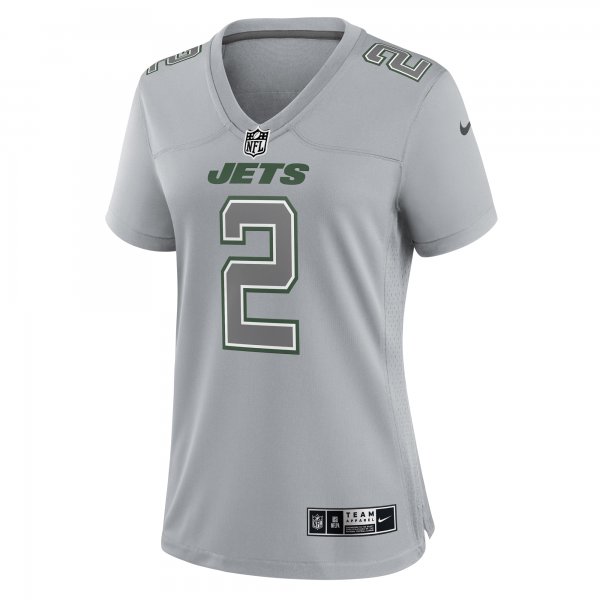 Women's New York Jets Zach Wilson Nike Gray Atmosphere Fashion Game Jersey