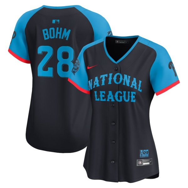 Women's National League #28 Alec Bohm Nike Navy 2024 MLB All-Star Game Cool Base Jersey