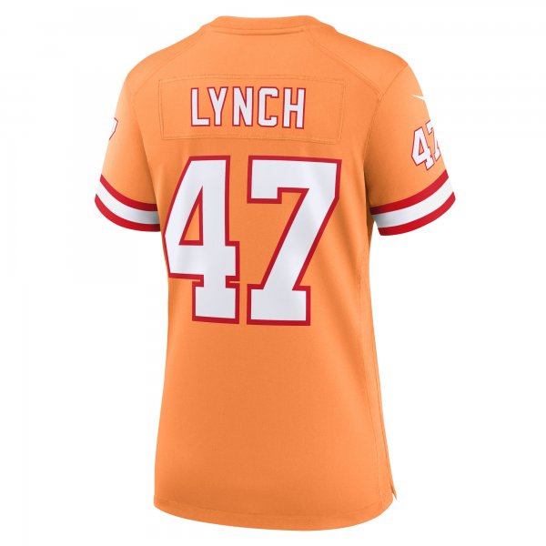 Women's Tampa Bay Buccaneers John Lynch Nike Orange Throwback Game Jersey