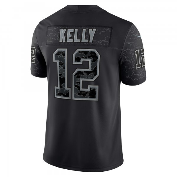 Men's Buffalo Bills Jim Kelly Nike Black Retired Player RFLCTV Limited Jersey