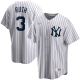 Men's NIKE New York Yankees #3 Babe Ruth Home Cooperstown Collection Player White MLB Jersey