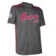 Men's  Atlanta Braves Stitches Charcoal Team V-Neck Jersey