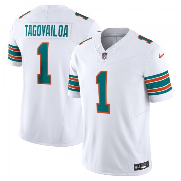 Men's Miami Dolphins Tua Tagovailoa Nike White Vapor F.U.S.E. Limited Jersey