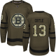 Boston Bruins #13 Charlie Coyle Green Salute to Service Stitched NHL Jersey