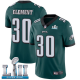 Men's Nike Philadelphia Eagles #30 Corey Clement Limited Home Midnight Green NFL Vapor Untouchable Super Bowl LII Jersey