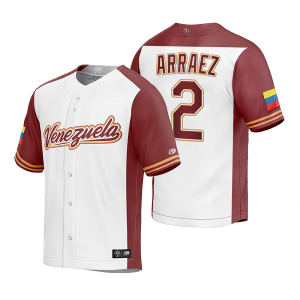 Venezuela Baseball Luis Arraez White 2023 World Baseball Classic Replica Jersey