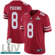 San Francisco 49ers #8 Steve Young Red Team Color Super Bowl LIV Bound Youth Stitched NFL Vapor Untouchable Limited Jersey