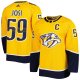 Men's Nashville Predators Roman Josi adidas Gold  Primegreen Player Jersey