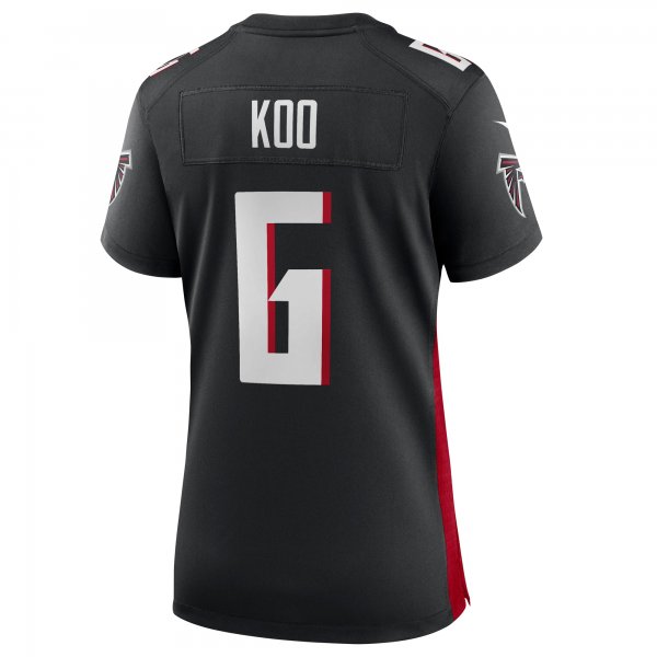 Women's Atlanta Falcons Younghoe Koo Nike Black Team Game Jersey