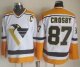 Pittsburgh Penguins #87 Sidney Crosby White/Yellow CCM Throwback Stitched NHL Jersey