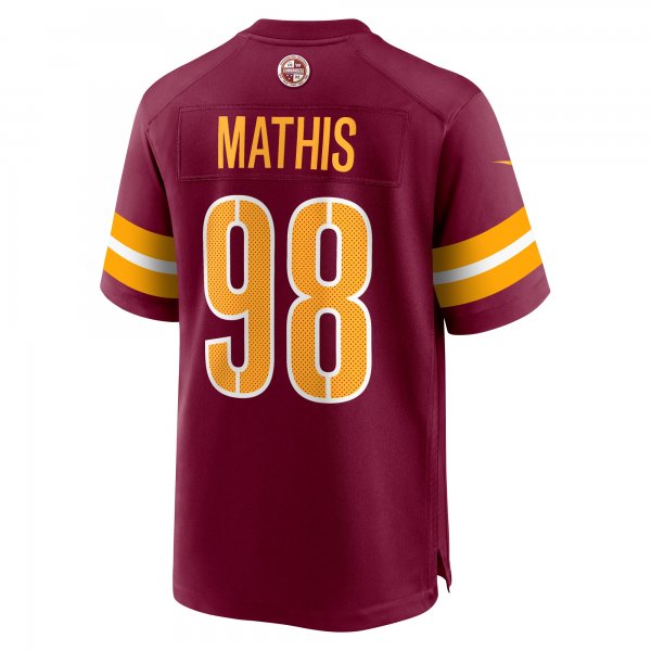 Men's Washington Commanders Phidarian Mathis Nike Burgundy Player Game Jersey