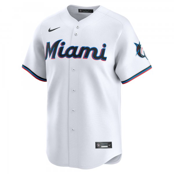 Men's Miami Marlins Nike White Home Limited Jersey