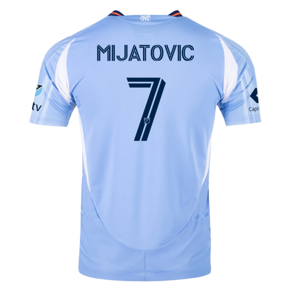 adidas Jovan Mijatović New York City FC Home Jersey 25/26 w/ MLS Patches (Bahia Light Blue)