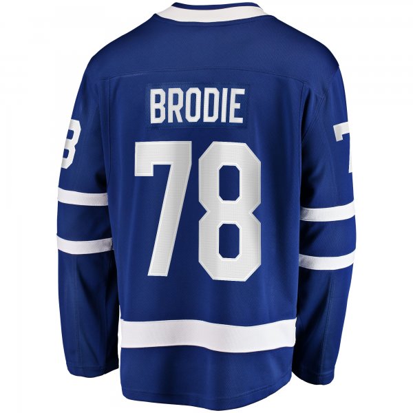 Men's Toronto Maple Leafs TJ Brodie Fanatics Blue Home Breakaway Player Jersey