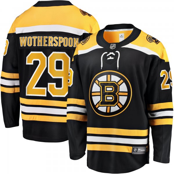 Men's Boston Bruins Parker Wotherspoon Fanatics Black Home Premier Breakaway Player Jersey