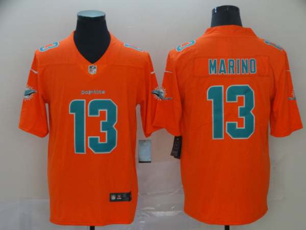 Men's Nike Miami Dolphins #13 Dan Marino Orange Inverted Legend NFL Jersey