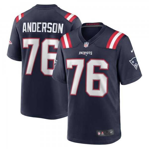 Men's New England Patriots Calvin Anderson Nike Navy Game Jersey