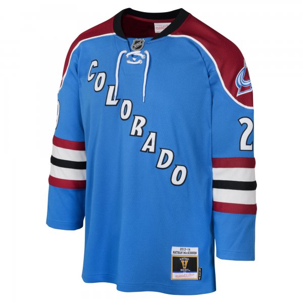 Youth Colorado Avalanche Nathan MacKinnon Mitchell & Ness White 2013 Blue Line Player Jersey