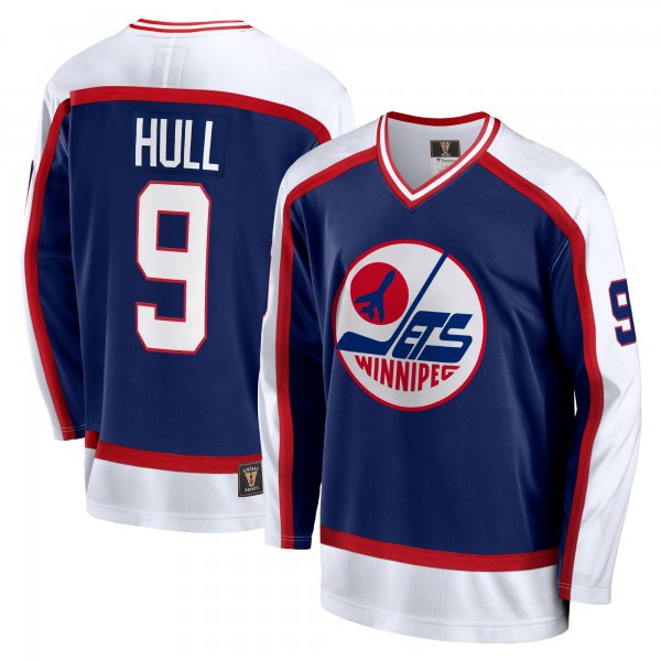 Men's Winnipeg Jets Bobby Hull Fanatics Navy Breakaway Retired Player Jersey