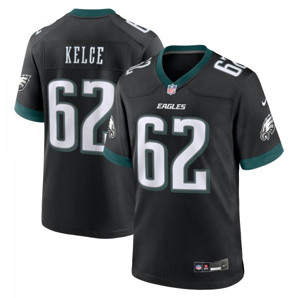 Men's Philadelphia Eagles Jason Kelce Nike Black Alternate Game Jersey